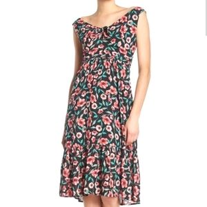 Heartloom Camila Dress Floral Black‎ Red Poppy